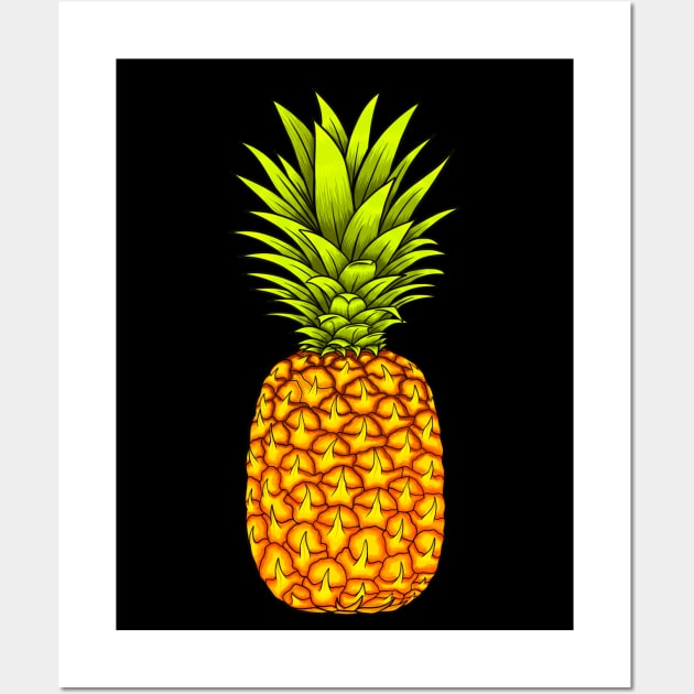 Pineapple fruit pineapple lover Wall Art by Artardishop